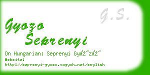 gyozo seprenyi business card